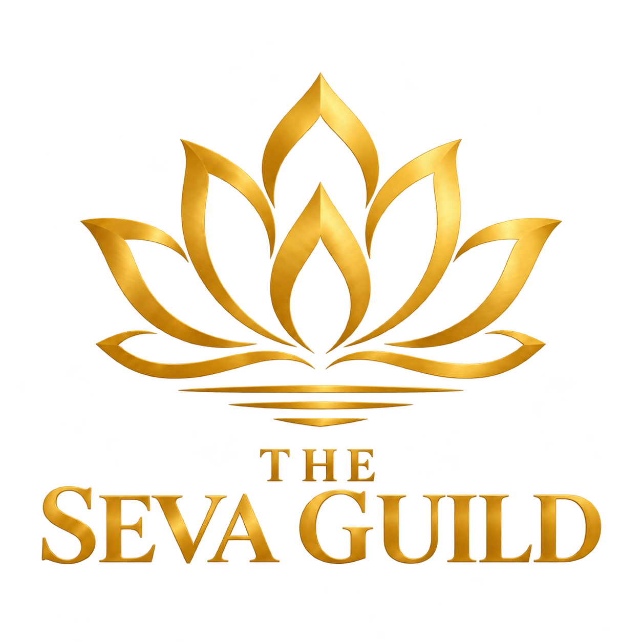 The Seva Guild gold lotus and wordmark